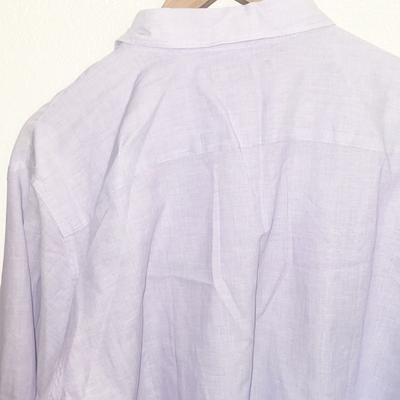 Marc Anthony Slim Fit Light Purple Lavender Long Sleeve Button Front Shirt - Picture 9 of 9